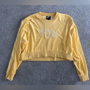 Nike terry cloth cropped crew neck